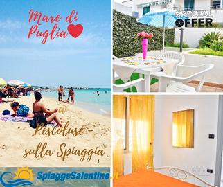 Davanti La spiaggia di Pescoluse Bilocale 4 POSTI