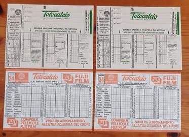 LOTTO 4 SCHEDINE TOTOCALCIO