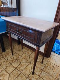 Coppia Comodini Vintage anni '50 - Legno e Marmo R