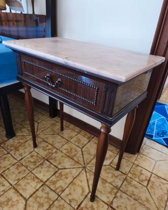 Coppia Comodini Vintage anni '50 - Legno e Marmo R