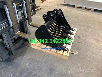 Benna grigliata 70 cm per miniescavatori PERNI 25
