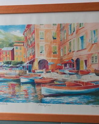 Litografia aquarellata originale Ettore Sardo 
