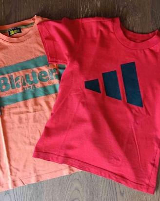 Lotto 2 T-shirt Bambino 6-7 Anni (Blauer & Adidas)