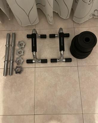 Set manubri palestr 8KG e Maniglie flessioni