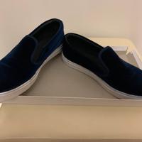 Sneaker in velluto blu