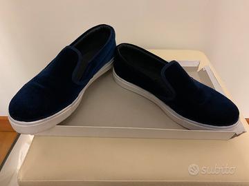 Sneaker in velluto blu