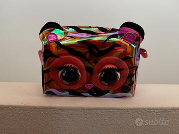 Borsetta/beauty case olografico tigre con occhioni