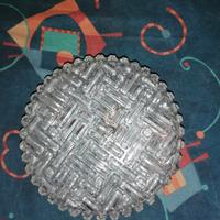 lampada a soffitto in vetro trasparente 