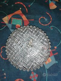 lampada a soffitto in vetro trasparente 