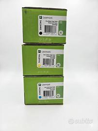 toner lexmark giallo Ciano e nero