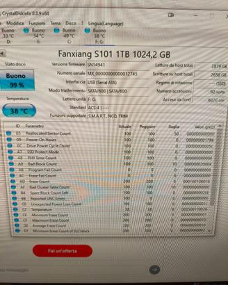 SSD 1 TB Fanxiang salute 99%