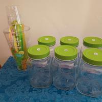 Set cocktail jar barattoli vetrocannucce
