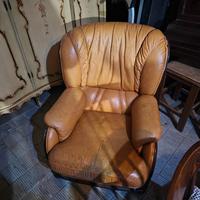 poltrona vintage in pelle