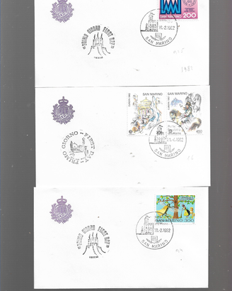 1963/92 SAN MARINO N 65 BUSTE FDC N 6 CP N 80 FRAN