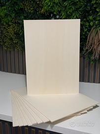 10 fogli di compensato di pioppo da 4 mm 30x40 cm