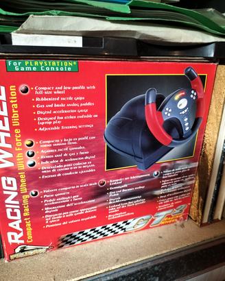 Play station 2 + Racing Wheel + 5 DVD + Play sony 