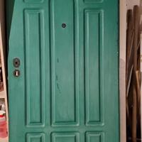 Pannello porta Dierre verde con bozze – 91,8×210