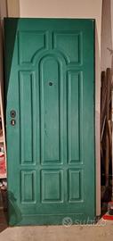 Pannello porta Dierre verde con bozze – 91,8×210