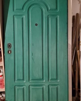 Pannello porta Dierre verde con bozze – 91,8×210