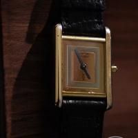 Cartier tank trinity dial quarz orologio