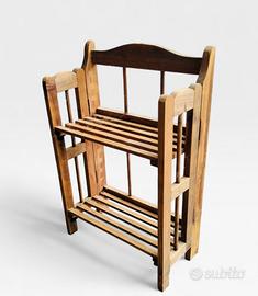 Scaffale legno portaoggetti 
