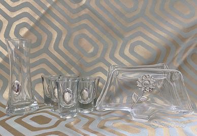 Portatovaglioli bicchieri da liquore vaso argento