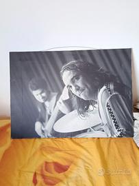 foto su tela famoso batterista 