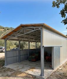 Struttura capannone in ferro zincato 12x16-20