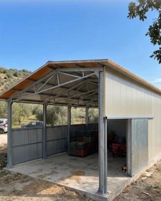 Struttura capannone in ferro zincato 12x16-20