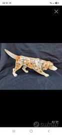 Statua ceramica vintage cangiante H. Bequet 57 cm