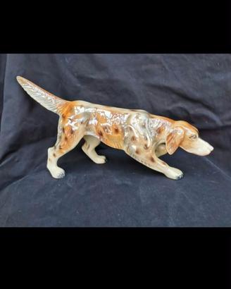 Statua ceramica vintage cangiante H. Bequet 57 cm