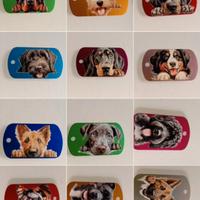 Medagliette cane gatto personalizzate Natale 