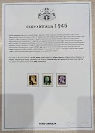 Francobolli Regno d'Italia 1945