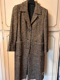 Cappotto vintage in lana spigata