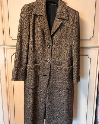 Cappotto vintage in lana spigata