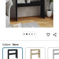 Tavolino consolle nera
