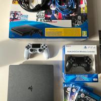 PS4 Slim 500GB + 2 Controller + 3 Giochi