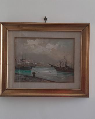 Lotto 6 Quadri Vintage - Marine e Paesaggi Costier