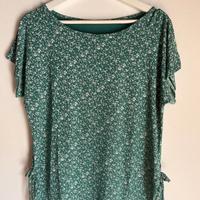 Maglia verde a Fiori