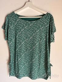 Maglia verde a Fiori
