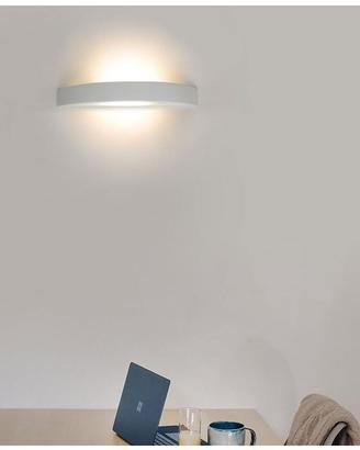 Applique lampada parete in gesso doppio led