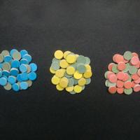 Tasselli tondi in cartoncino per giochi da tavolo