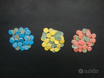 Tasselli tondi in cartoncino per giochi da tavolo