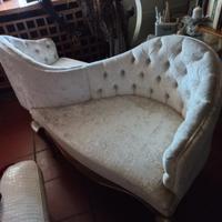 divanetto velluto bianco