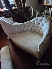 divanetto velluto bianco