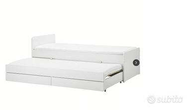 LETTO SINGOLO CON LETTO ESTRAIBILIE IKEA SLAKT