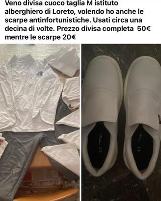 Divisa cuoco istituto alberghiero