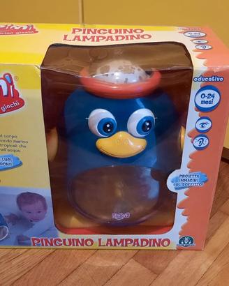 Pinguino Lampadino proiettore luci e suoni