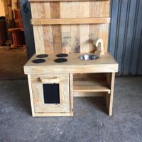 Cucina pallet legno gioco bambino bambina 