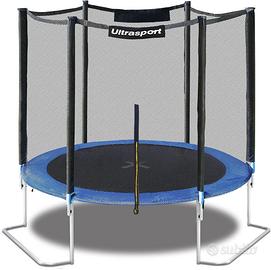 Trampolino Ultrasport 251 cm con rete di sicurezza